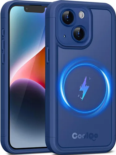 Vista 31 de COOLQO Funda magnética para iPhone 12, doble capa mate resistente a los arañazos, color negro