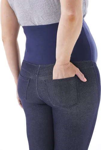 Vista 4 de No Nonsense Leggings de mezclilla sintética de maternidad Expantech para mujer