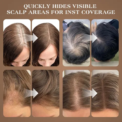 Vista 5 de Polvo de sombra de línea de cabello, gris oscuro, polvo de retoque de raíz para cubrir instantáneamente el cabello gris, cobertura de raíces