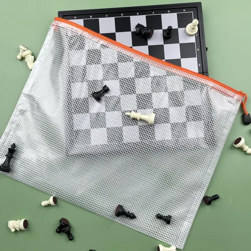 Vista 6 de Carpetas de plástico con cremallera para bolígrafos, bolsas con bolsillos, 12 piezas, multicolor (A3)