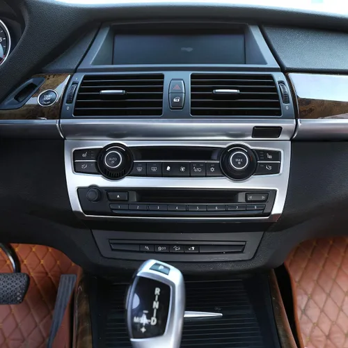 Vista 3 de YIWANG ABS cromo consola central del coche aire acondicionado botón ajuste para BMW X5 X6 E70 E71 2008-2013 Auto Accesorios