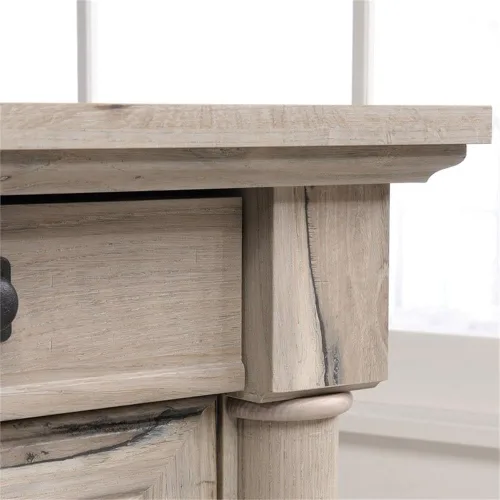 Vista 7 de Pemberly Row Escritorio contemporáneo en forma de L de madera de diseño contemporáneo de 65 x 69 pulgadas con almacenamiento, cajones, panel Roble
