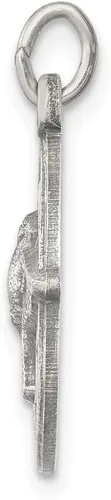Vista 2 de Colgante de plata de ley 925 con medalla del Espíritu Santo antiguo (L- 0.71 pulgadas, W- 0.75 pulgadas), Metal, No es una piedra preciosa