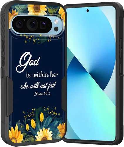 Vista 79 de Funda para Pixel 6A, Híbrida de Doble Capa de Servicio Pesado Resistente a Prueba de Golpes PC Duro + Funda Protectora de Silicona Suave para Google
