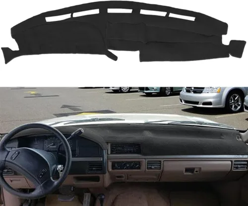 Vista 2 de Tapete de cubierta de tablero personalizado para Ford F150 F250 F350 Pickup Truck 1992 1993 1994 1995 1996, tapete para cubierta de salpicadero Negro