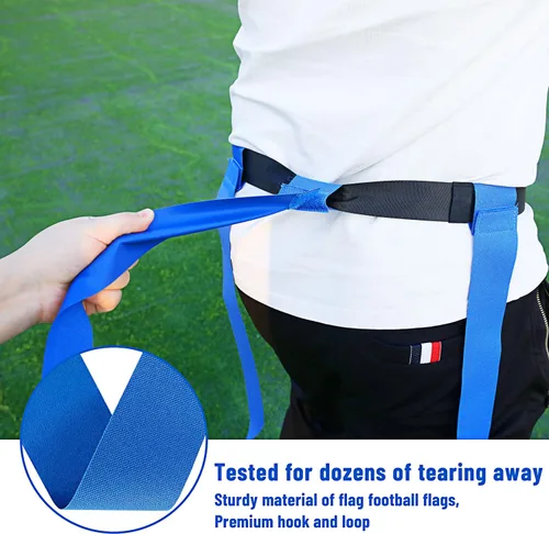Vista 5 de Cinturones de fútbol con bandera, set de fútbol con bandera para adultos, niños y jóvenes, banderas de fútbol para entrenamiento y competición