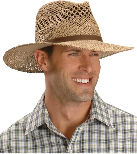 Vista 3 de Stetson Sombrero de paja para hombre Dove Mountain Protección UV