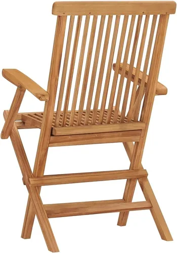 Vista 5 de Folding Patio Chairs 8 pcs Solid Teak Wood Out Door Outdoor Sillas para Comedor Dining Table Chairs for Terrace Picnic Study Living Room