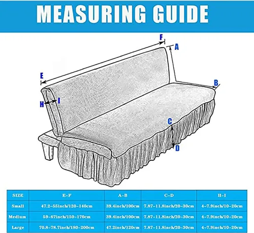 Vista 6 de Funda para futón de felpa gruesa sin brazos, de terciopelo elástico, funda para sofá cama, funda suave para sofá, futón, protector de muebles