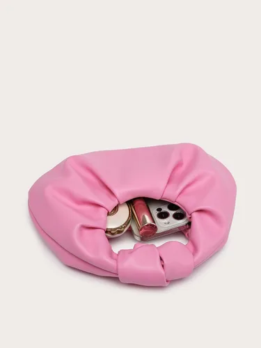 Vista 3 de Verdusa Bolso de mano tipo hobo de piel sintética fruncida para mujer