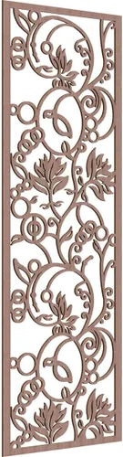 Vista 19 de Caspian Paneles de pared de madera con calado decorativo perforado, 9 3/8 pulgadas de ancho x 24 3/8 pulgadas de alto x 1/4 de alto, cereza