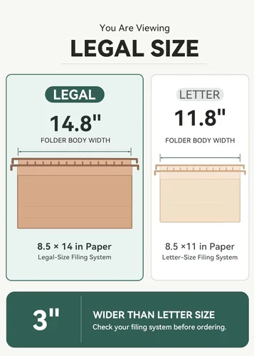 Vista 2 de Carpetas colgantes de tamaño legal, plástico, expansión de 2 Negro