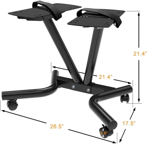 Vista 7 de ATIVAFIT Soporte Ajustable para Mancuernas Soporte de Mancuernas de Dial de Fitness con Cinturón Ajustable para Set de Gimnasio en Casa
