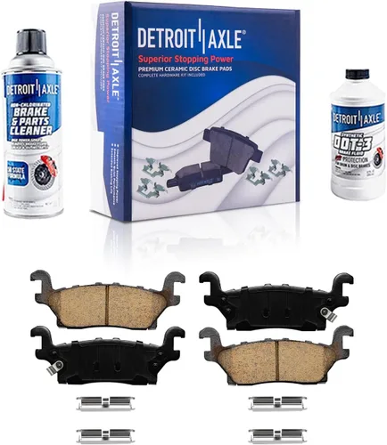 Vista 24 de Detroit Axle - Kit de freno trasero para Chevy Silverado 1500 Avalanche GMC Sierra 1500 2007-2014, Suburban Yukon XL 1500 Tahoe Escalade EXT ESV