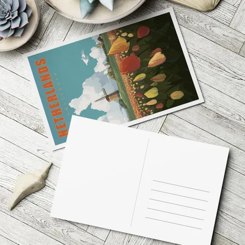 Vista 6 de gaeaverse Amsterdam Países Bajos Postales de paisaje vintage 9 piezas/juego de tarjetas de felicitación de ciudades del mundo para negocios, viajes