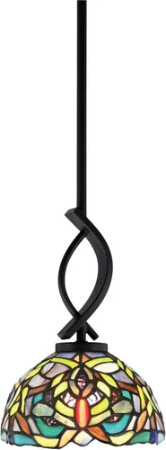 Vista 93 de Toltec Lighting Cavella Stem Colgado Mini colgante, acabado grafito, vidrio de muselina blanca de 4 pulgadas