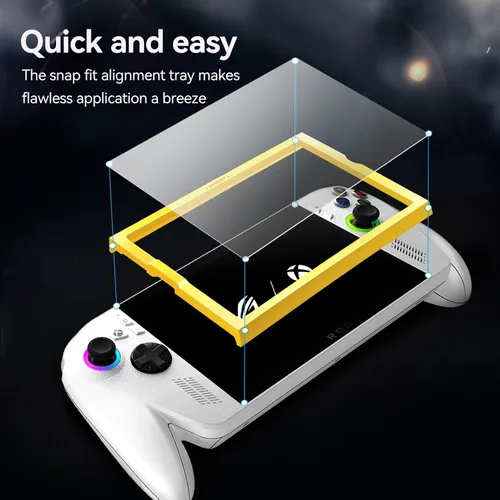 Vista 2 de ivoler Paquete de 3 protectores de pantalla grabados antirreflejos para ASUS ROG Xbox Ally/ROG Xbox Ally X Handheld 2025, vidrio templado
