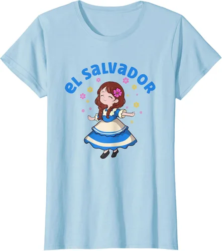 Vista 23 de Camiseta de mujer hispana con bandera salvadoreña de El Salvador Orgullosa, Negro
