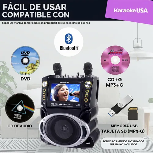 Vista 3 de Máquina de karaoke Bluetooth Karaoke USA GF844