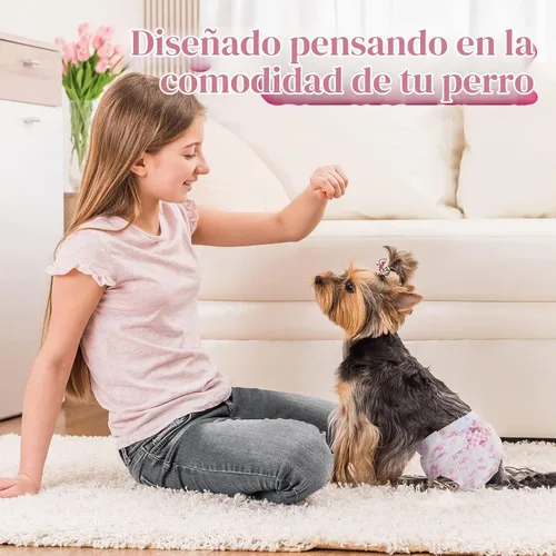 Vista 6 de Dono Pañales desechables para perras, pañales súper absorbentes para perros, con tecnología de gel de secado rápido, a prueba de fugas, ajuste