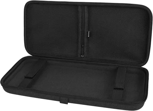 Vista 2 de Linkidea Funda rígida de viaje para teclado TKL Tenkeyless, computadora de 87 teclas inalámbrica/con cable, funda de transporte de teclado