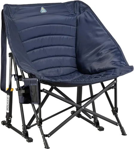 Vista 11 de GCI Outdoor Mecedora Plegable para Exteriores con Dosel para Protección Solar Azul real