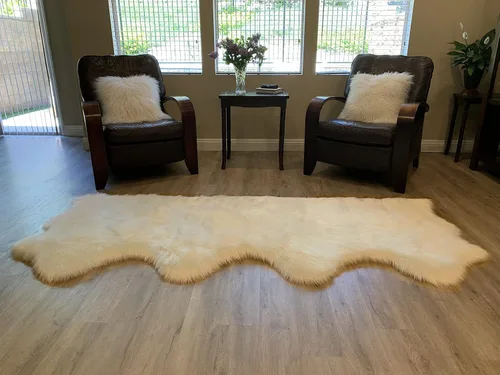 Vista 85 de LAMBZY Alfombra de pelo de oveja sintética, hipoalergénica, súper suave, sedosa para sala de estar, habitación de los niños, sofá