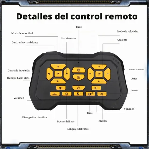 Vista 6 de Robot de juguete RC para niños de 3, 4, 5, 6, 7, 8, robot programable inteligente con detección de gestos, robot de control remoto para niños