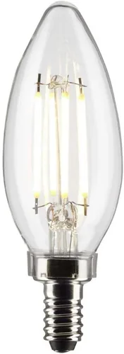 Vista 2 de Satco 6Pk 4w B11 LED 3500K Candelabro Base regulable - 40W equiv