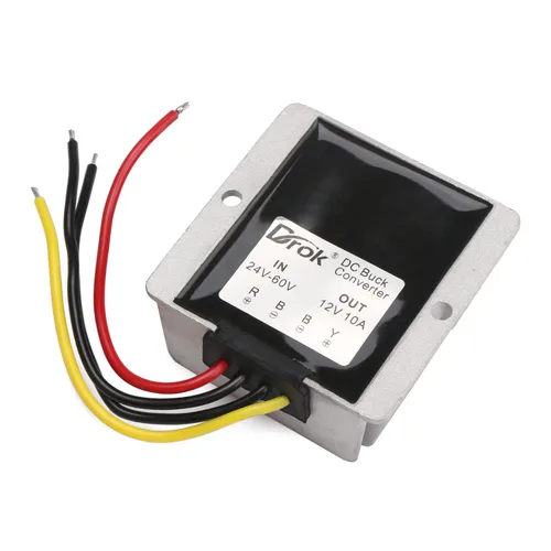Vista 6 de DROK - Reductor de voltaje de 36 V, 48 V a 12 V, 120 W, 10 A, CC a CC, impermeable, convertidor reductor de auto, 24-60 V, 24 V, 36 V, 36 V, 48 V a