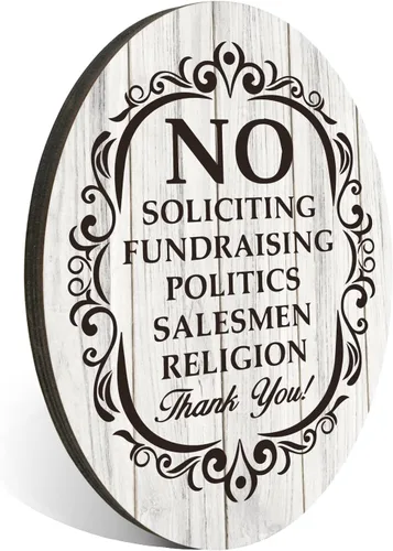 Vista 11 de PMB026 - Letrero multicolor con texto en inglés "No Soliciting, Do Not Knock or Ring Bell", 4 x 5 pulgadas (con cinta adhesiva fuerte)