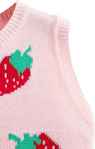Vista 4 de Floerns Camiseta corta sin mangas con cuello redondo para mujer
