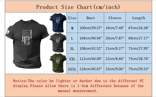 Vista 2 de Aipengry American Flag Shirts for Men Distressed USA Flag Short Sleeve Camp Shirt Independence Day 4th of July T-Shirts Tops