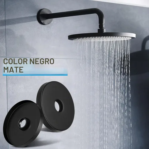 Vista 4 de LEIFIDE Brida de brazo de ducha extra grande de 4 pulgadas de diámetro exterior, reemplazo universal, brazo de ducha moderno, placa grande