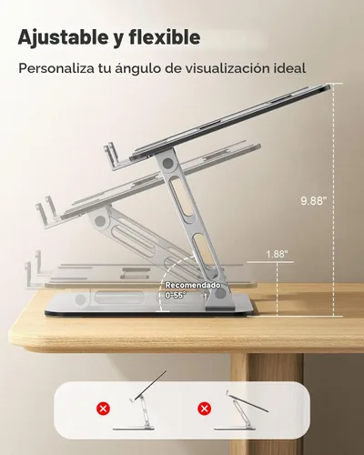 Vista 4 de RIWUCT Soporte para computadora portátil para escritorio de altura