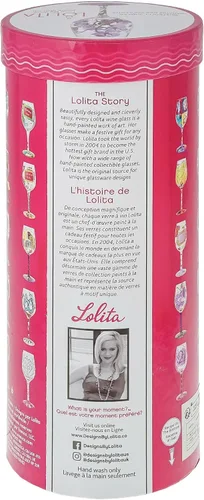 Vista 8 de Enesco Designs by Lolita Butterfly Jubilee - Copa de vino artesanal pintada a mano, 15 onzas, multicolor