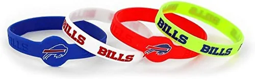 Vista 16 de Pulseras de silicona de la NFL, paquete de 4
