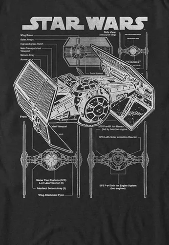 Vista 6 de Star Wars Camiseta Tie Fighter para hombre joven