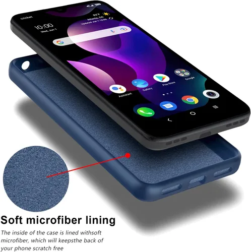 Vista 3 de NZND TCL 30 LE - Funda de silicona para TCL 30Z (T602DL), con protector de pantalla de vidrio templado (cobertura máxima), protector de cuerpo
