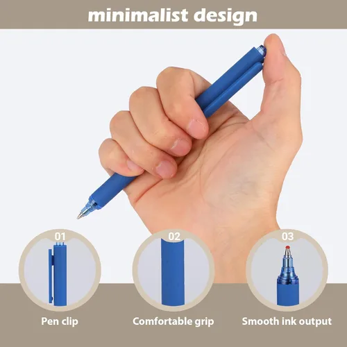 Vista 9 de WY WENYUAN Bolígrafos a granel, paquete de 30 bolígrafos negros de bola (punta media de 1.0 mm) - Bolígrafos de escritura suave sin manchas tipo