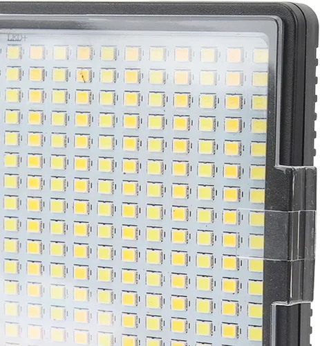 Vista 7 de Luz de video LED 32 W 416 unids Panel plano LED lámpara de luz de iluminación de fotografía Panel de iluminación de cámara Luz de relleno