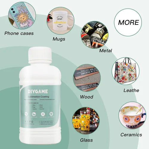 Vista 3 de Revestimiento de sublimación de 8.5 fl oz para cerámica, tazas, funda de teléfonos, metal, madera, vidrio, cuero, vaso, todas las superficies duras