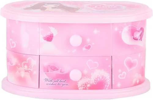 Vista 7 de Omabeta Joyero de bailarina rosa joyero con temática de ballet pequeño organizador de almacenamiento de joyas musicales con música caja