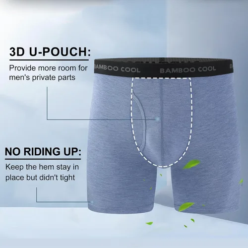 Vista 2 de BAMBOO COOL Calzoncillos tipo bóxer para hombre (4 o 7 unidades)