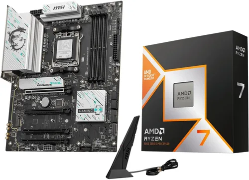 Vista 10 de Micro Center AMD 9800X3D Processor with MSI MAG X870E Tomahawk Motherboard AMD Ryzen 7 9800X3D+ MSI MAG X870E Tomahawk WiFi