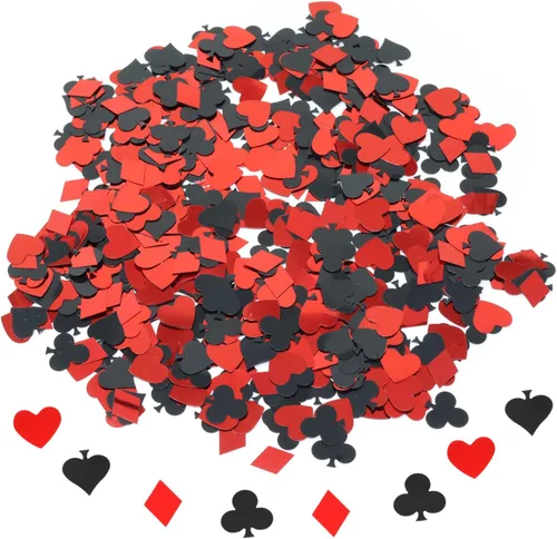 Vista 2 de Honbay Confeti de mesa de fiesta de casino de 2.12 oz, diseño de confeti metálico y lentejuelas para fiesta de fiesta de Viva Las Vegas, noche
