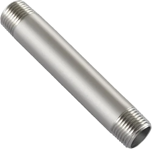 Vista 10 de Beduan Accesorios de tubería de acero inoxidable, 1" NPT x 1" NPT rosca macho, niple de 2" de longitud para tubería fundida