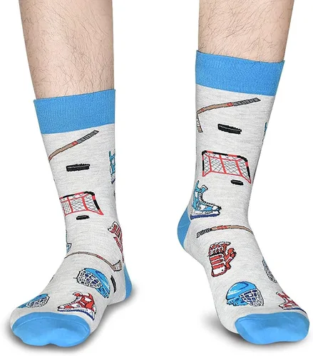 Vista 3 de If You Can Read This Funny Socks, Novedosos calcetines de hockey de cerveza, golf, juegos, carreras, esquí, pickleball amantes del regalo de Navidad
