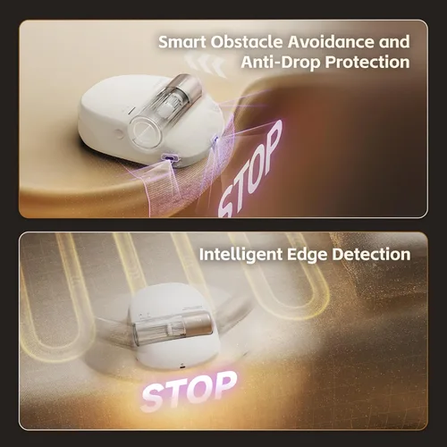 Vista 3 de CREATULIZE Aspiradora robot X1, aspiradora automática de colchón con planificación inteligente de caminos, luz UV-C, filtro HEPA, 100% polvo y Blanco