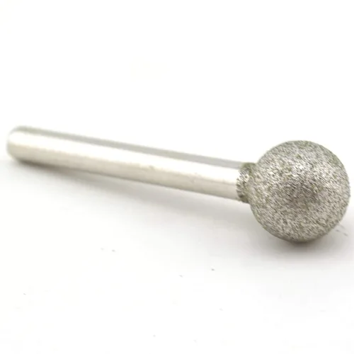 Vista 9 de ILOVETOOL Broca de molienda esférica de 0.394 in vástago redondo de diamante de 0.236 in para herramienta Dremel